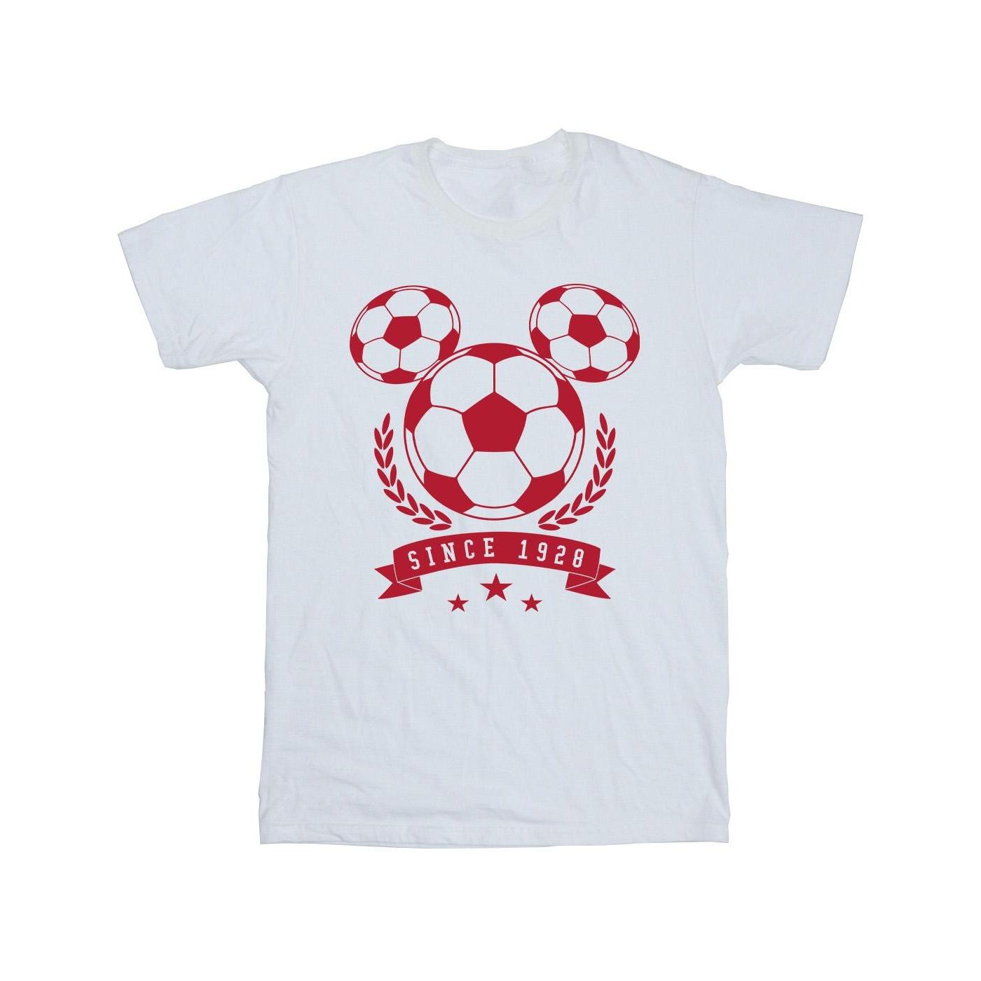Disney jongens Mickey voetbalhoofd T-shirt 3-4 Years wit