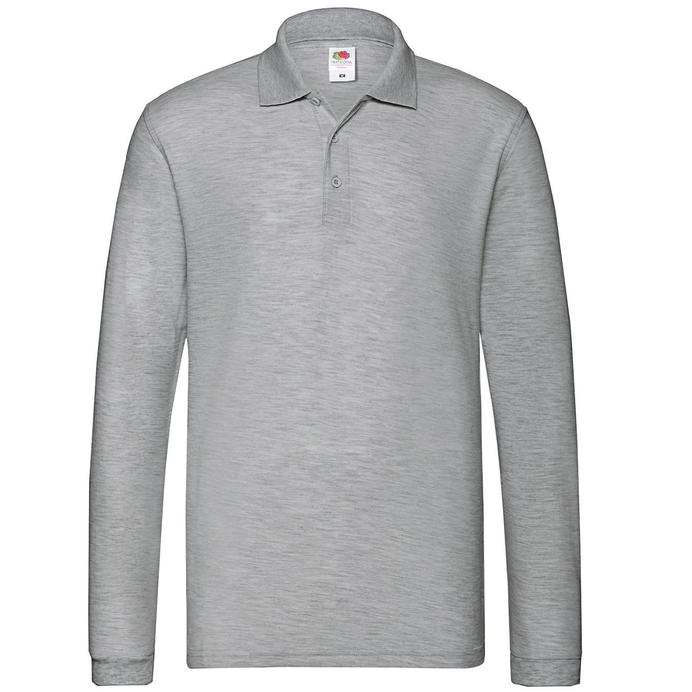 Fruit Of The Loom Mens Premium Long-Sleeved Polo Shirt S