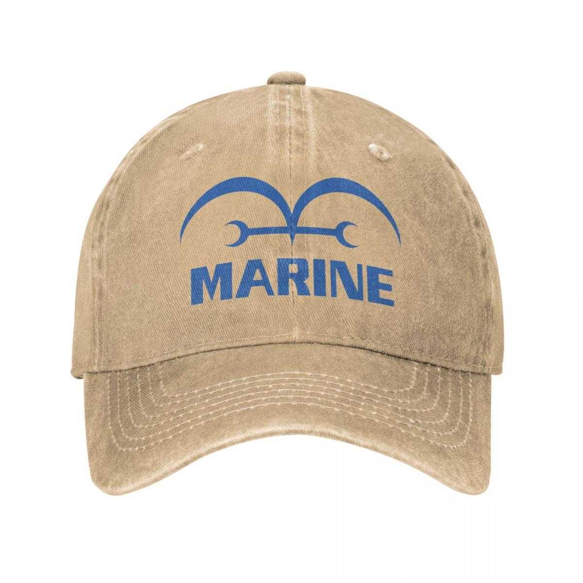 91440605MAC58Q307J Eén stuk mariniers vlag accessoires unisex baseball cap marine marine anime noodlijdende katoenen hoeden cap vintage One Size