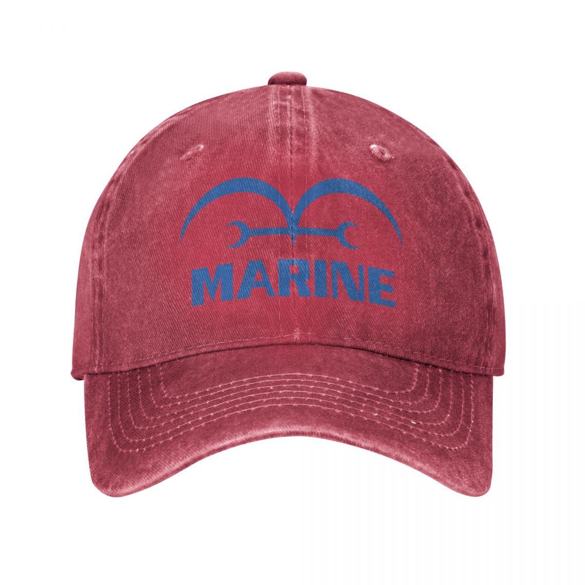91440605MAC58Q307J Eén stuk mariniers vlag accessoires unisex baseball cap marine marine anime noodlijdende katoenen hoeden cap vintage One Size