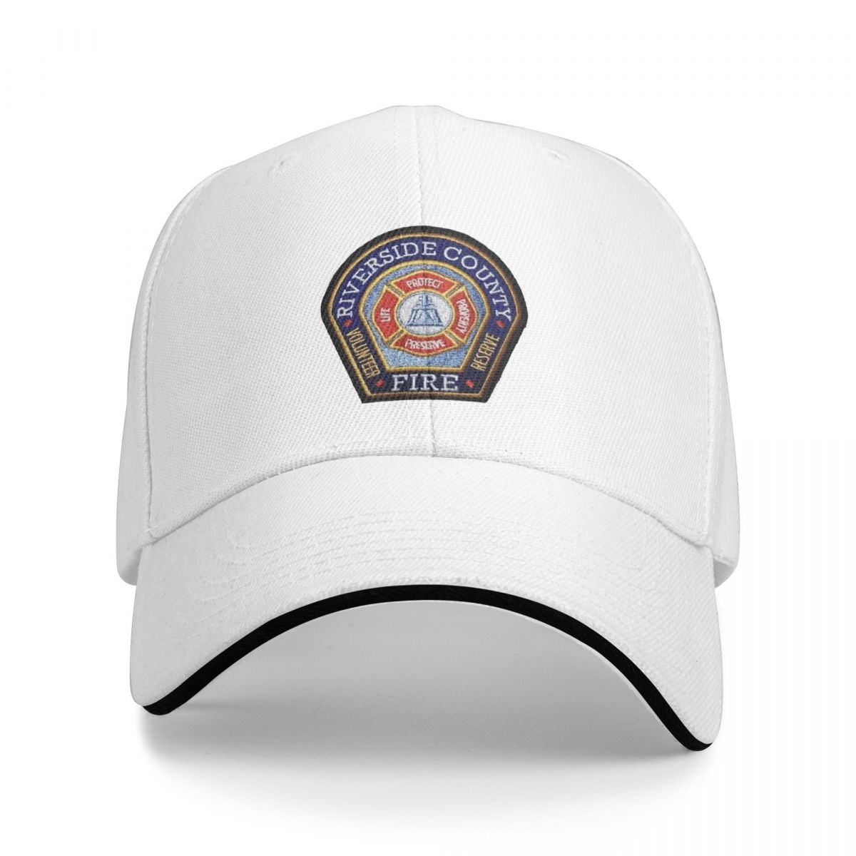91530102MAC1XWP06K Riverside County California Fire Department Reserve Vrijwilliger Baseball Caps Snapback Fashion Baseball Hoeden Ademend Unisex As shown