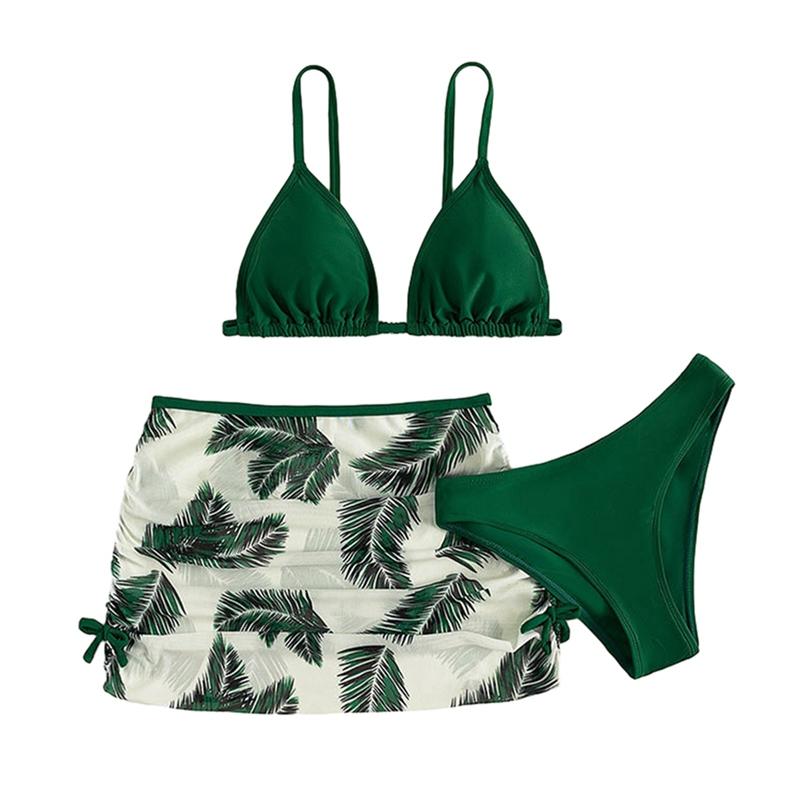 Sunshine kids clothing 8-13 jaar Kinderen Meisjes Zomer Bikini Badmode BH Slip en Rok 3-delig Badpak Strandkleding 160