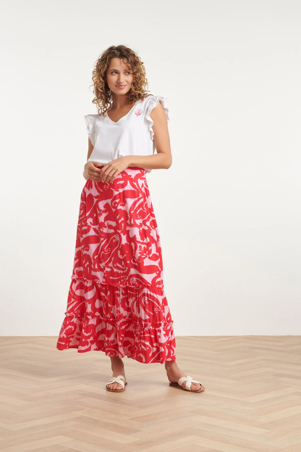 Smashed Lemon 24006 bloemen barok maxi rok |