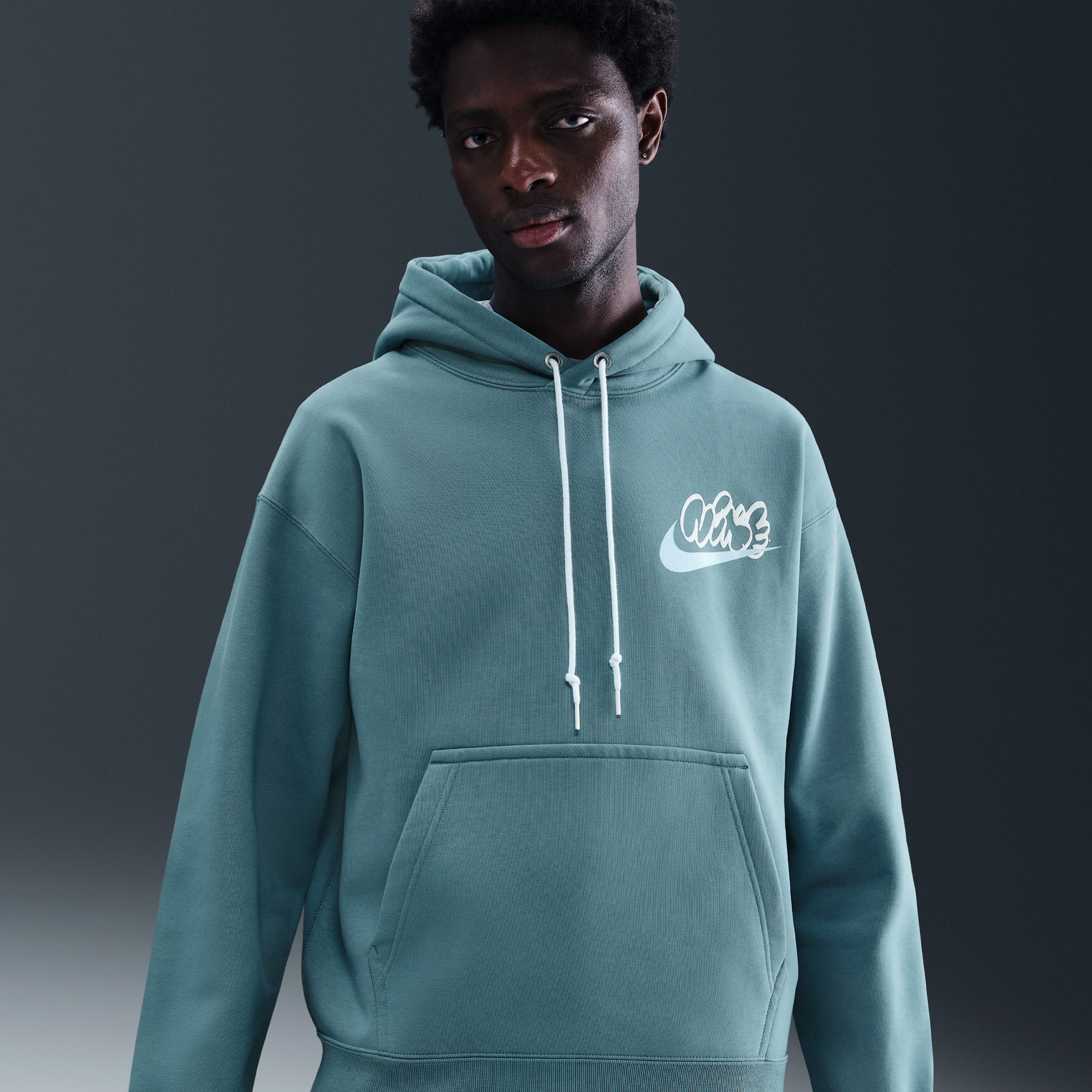 Nike Solo Swoosh Graphic Hoodie, blauw