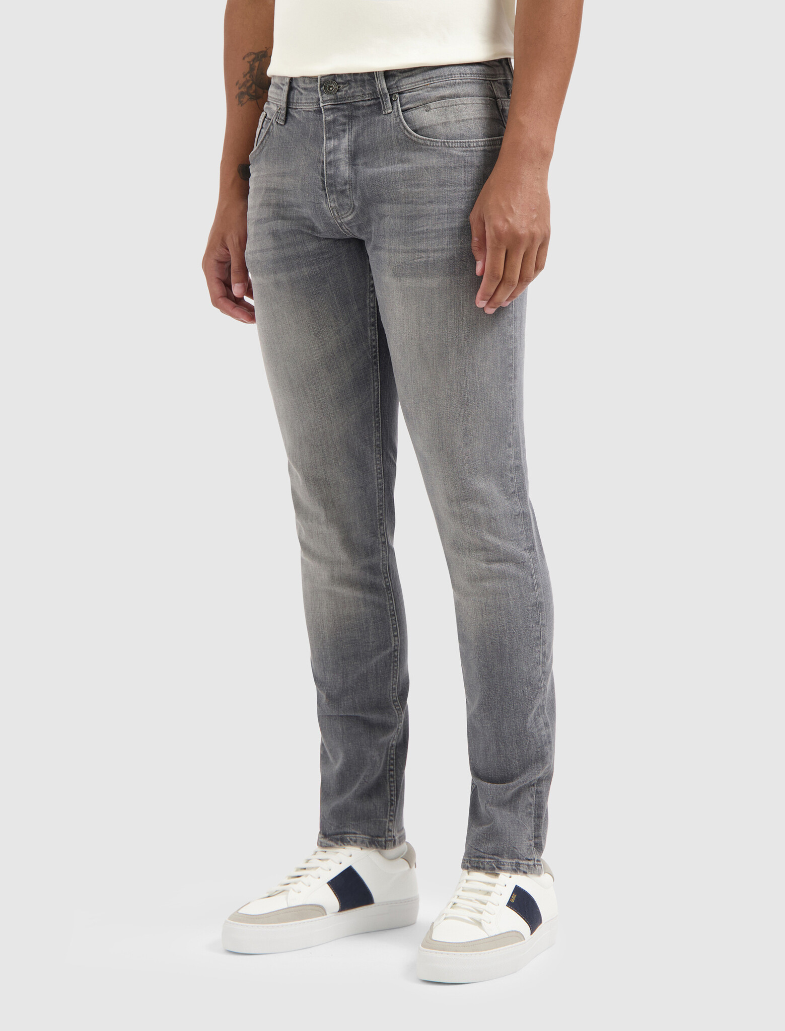 Pure Path The Ryan Slim Fit Jeans Denim Mid Grey 