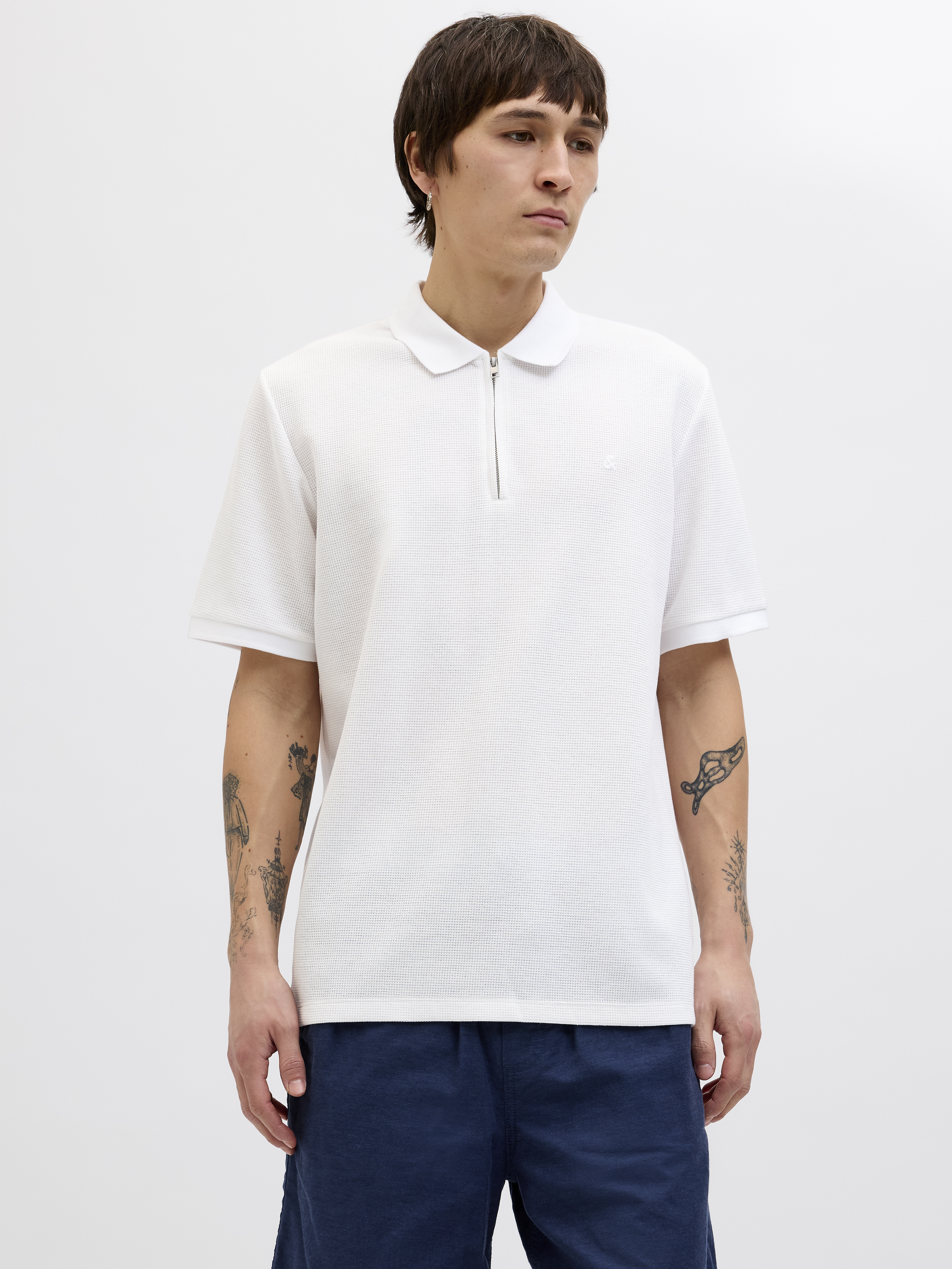 Jack & Jones Jjeaustin zip polo ss noos