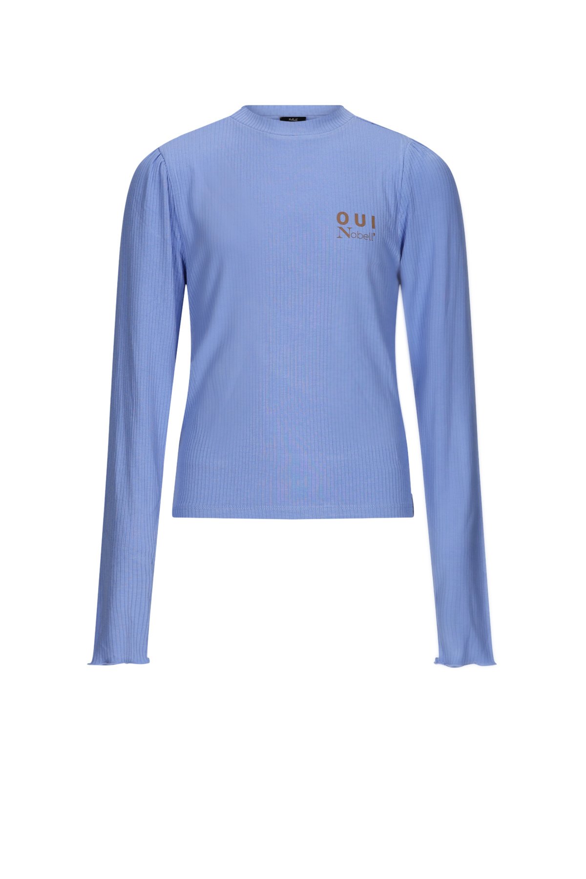 NoBell winter jersey crop top meisjes - licht blauw - Krop - rib