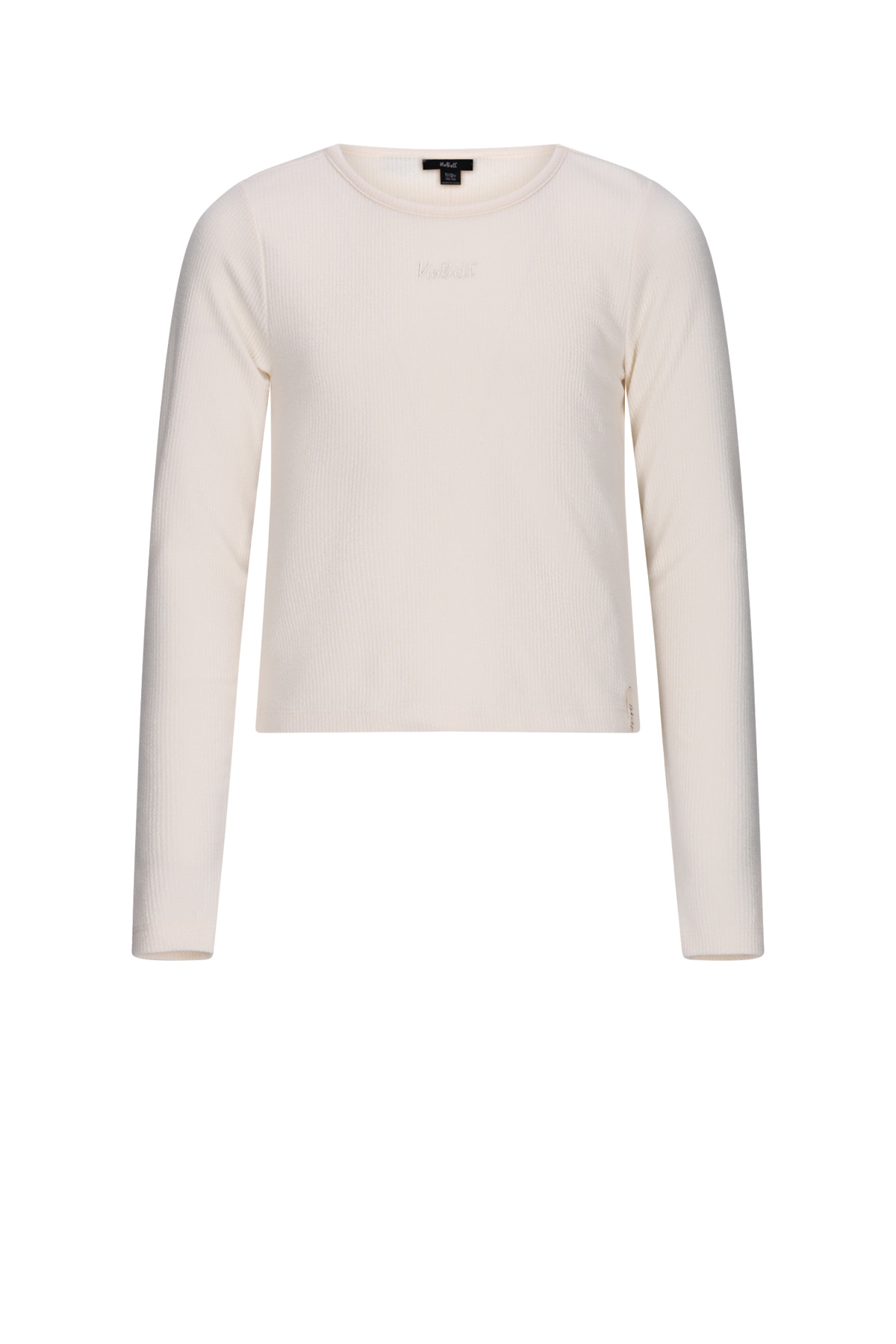 NoBell winter top meisjes - wit - Kobra - rib, split op achterkant