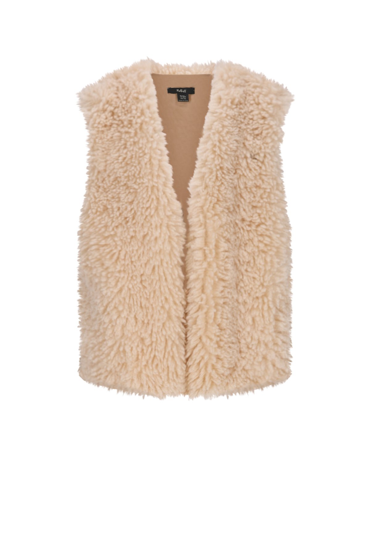 NoBell winter gilet meisjes - wit - Kath - furry