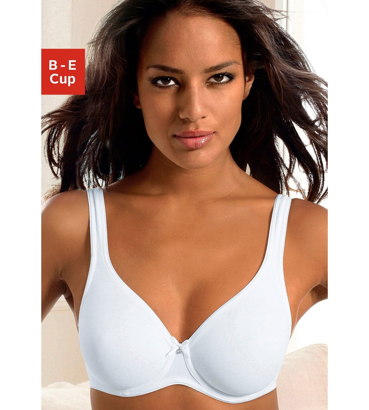 Lascana T-shirt-bh Perfect basic met beugel en ongevulde cups, van zijdeachtige microvezel