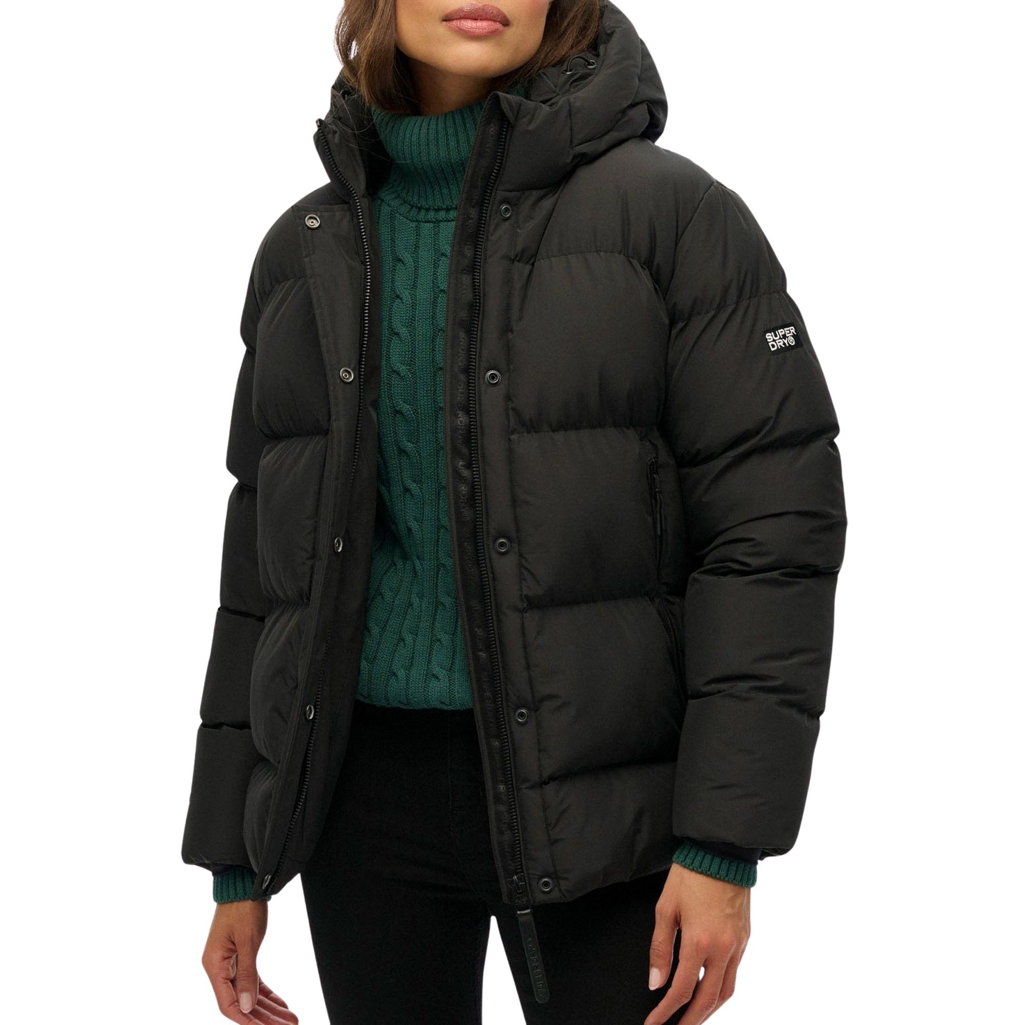 Superdry Hooded 5 Baffle Sports Puffer Jas Dames