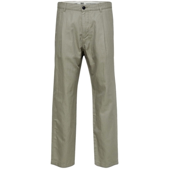 Selected Broek  Relaxed Jones Linen - Vetiver