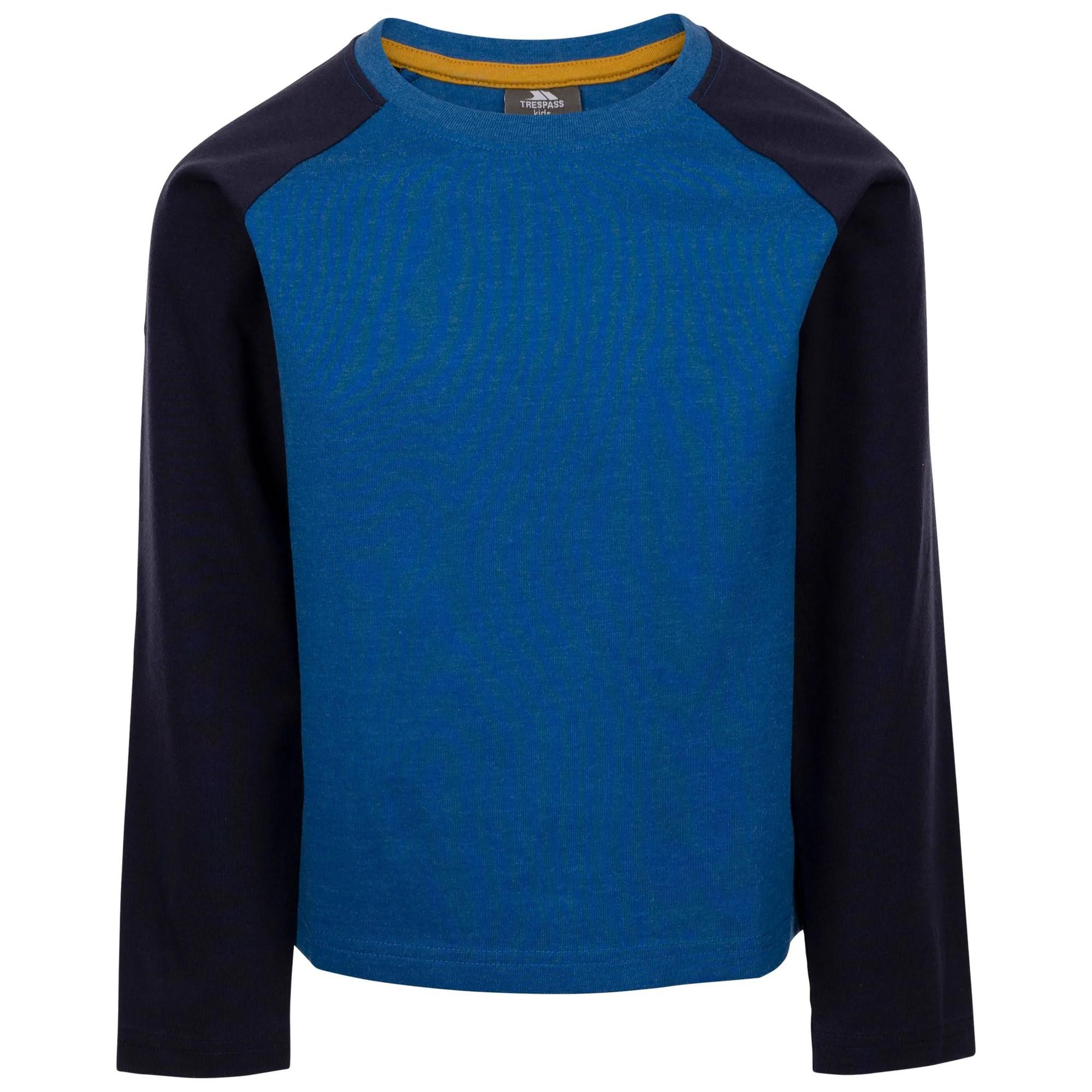 Trespass Boys Colley Long-Sleeved T-Shirt 3-4 Years blauw