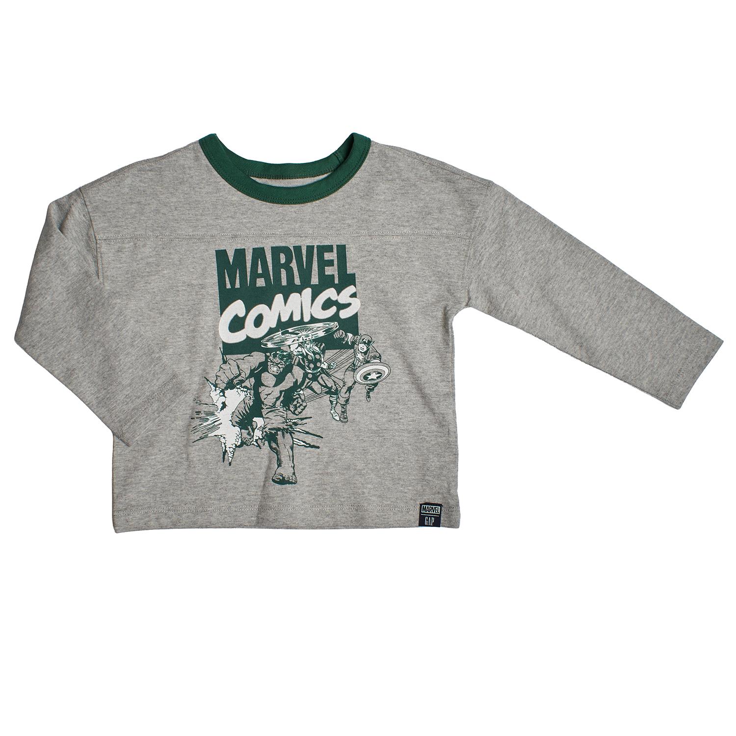 BlackPrice Camiseta Manga Larga Marvel Comics 431631 para Bebé Niño 12/18 MESES grijze kleur