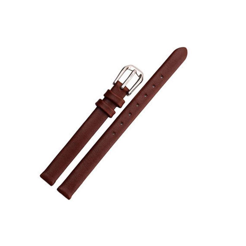 White Horse Prince Dunne lederen armbandriem Polsriem met gesp Dameshorlogeband 8mm bruin