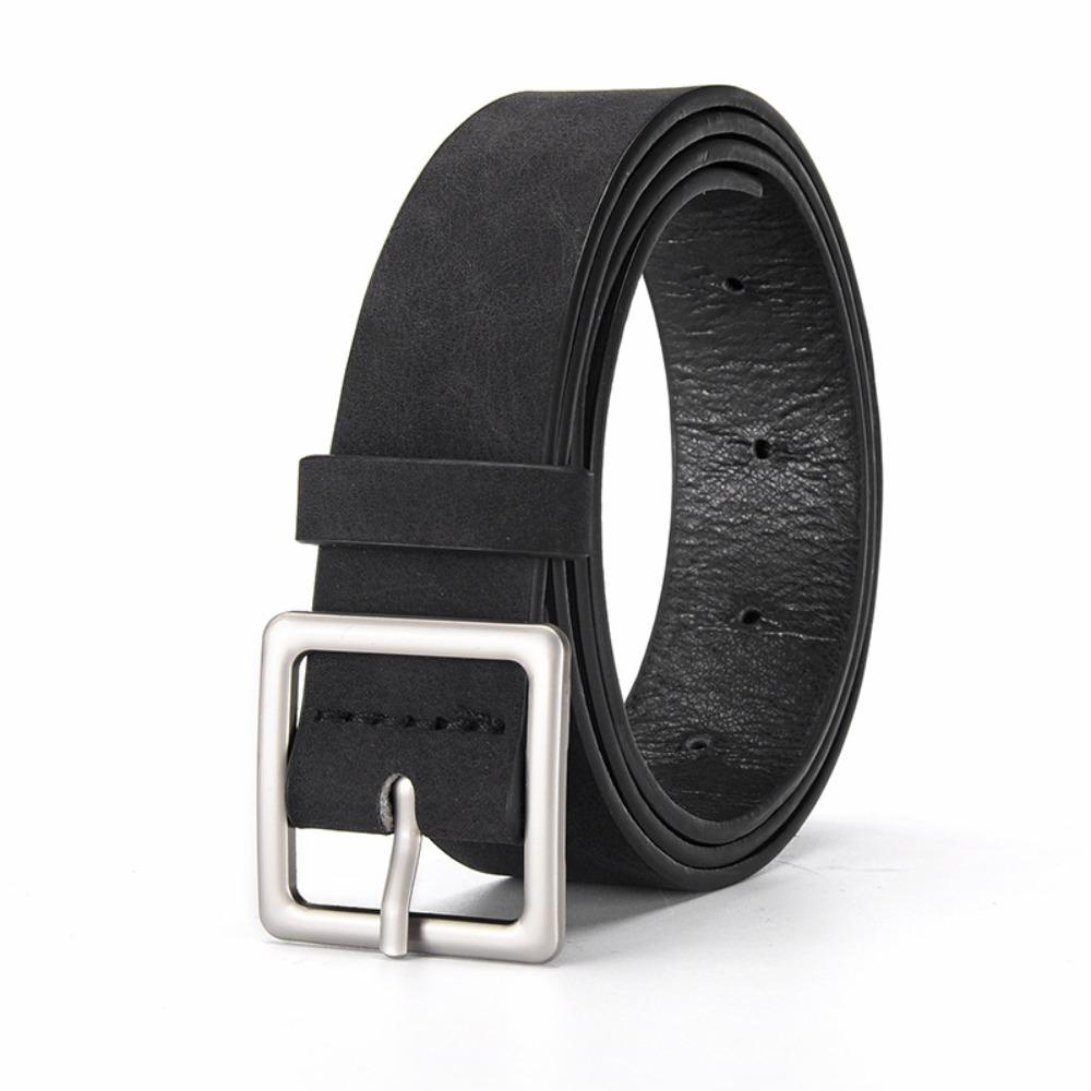 Gesenme Luxury Design Business Waist Belt Pin buckle Waistband Fashion Suede Leather Belt  For Women zwart