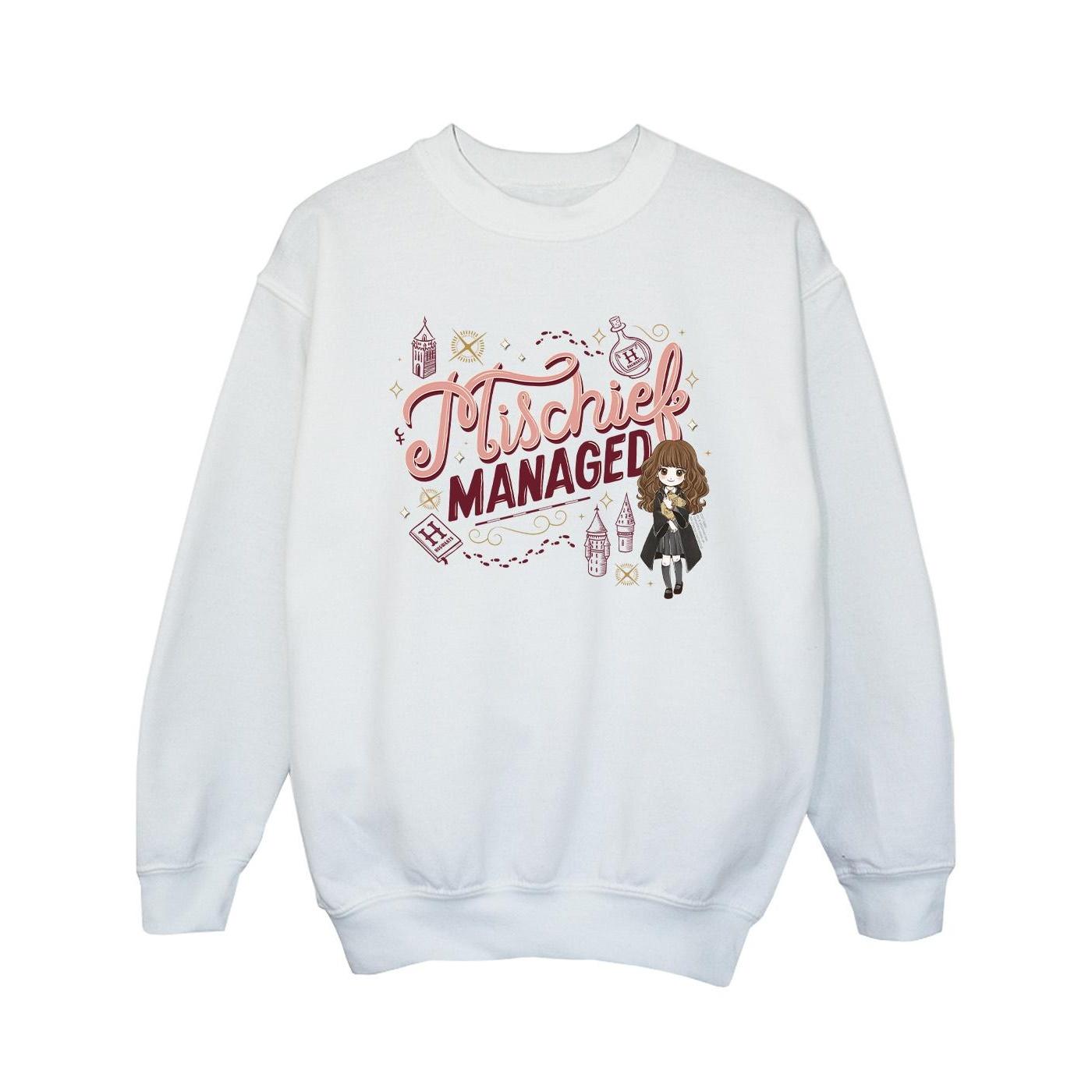 Harry Potter Girls Mischief Managed Hermelien Sweatshirt 7-8 Years wit