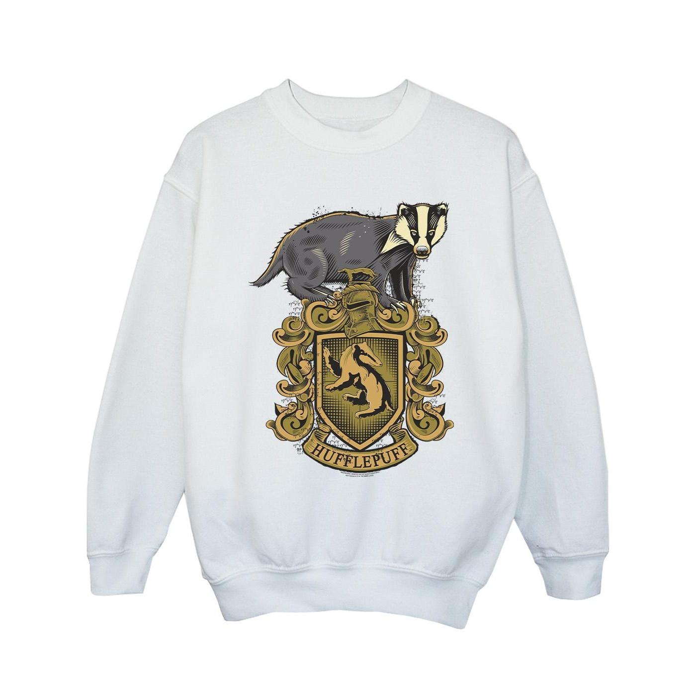 Harry Potter Girls Huffelpuf Sketch Crest Sweatshirt 3-4 Years wit