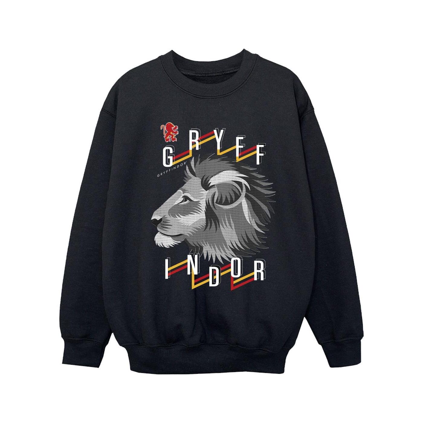 Harry Potter Girls Gryffindor Lion Icon-sweatshirt 12-13 zwart
