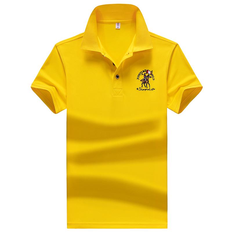 Jianchi.C Clothing Fitness voor heren poloshirt Casual opstaande kraag Heren T-shirts met korte mouwen Ademend geborduurd poloshirt M