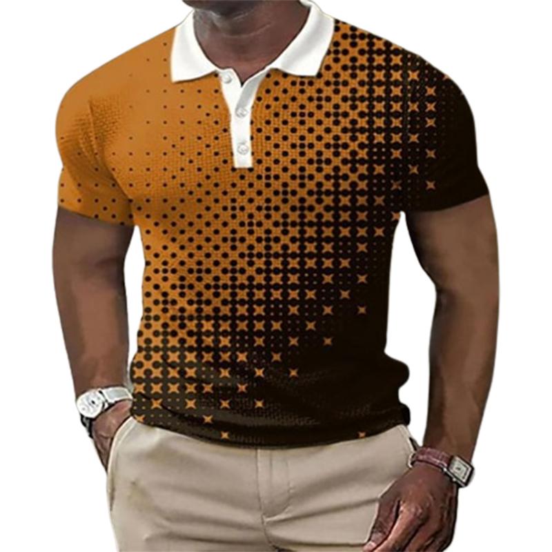 Haojun Zomer herenmode en casual poloshirt met korte mouwen L