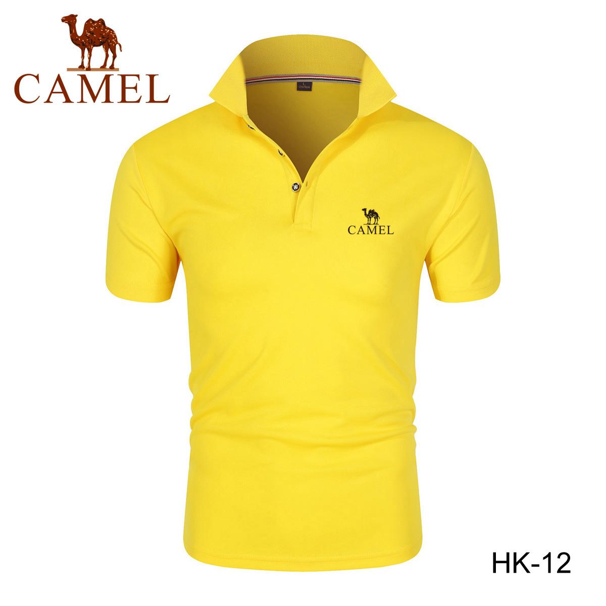 Camel 2024 Lente/Zomer Nieuwe Heren Sneldrogend Poloshirt Geborduurd Poloshirt Business Casual Poloshirt L geel
