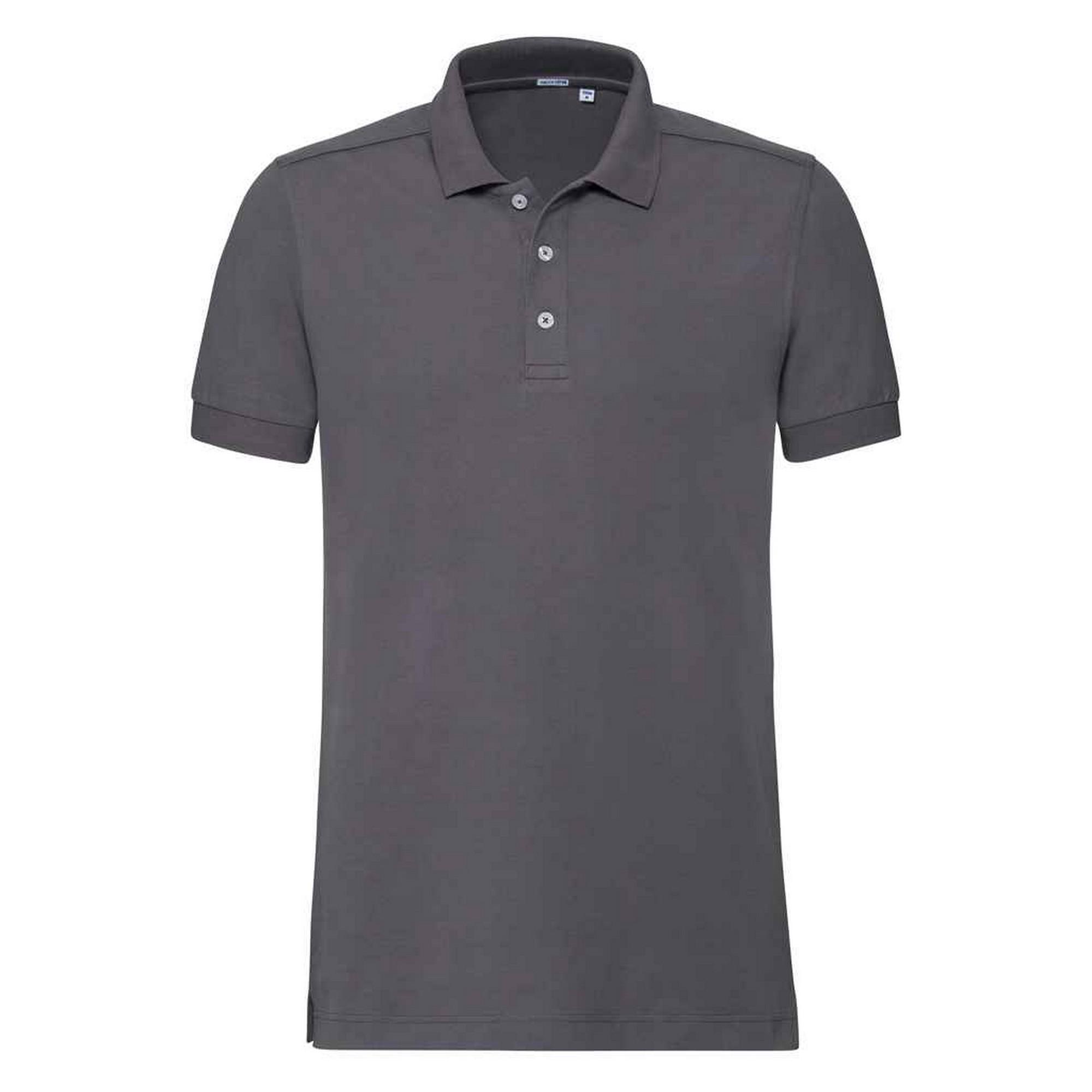 Russell heren piqué stretchpoloshirt XXL grijs