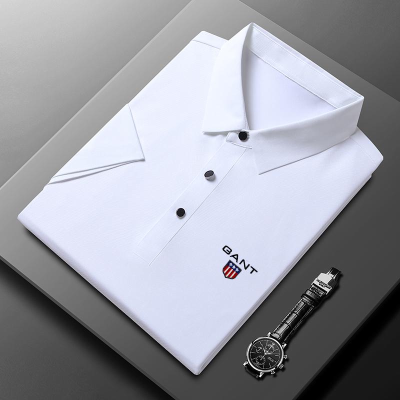 Gant 2025 Zomer Nieuw Borduurwerk Business Vrije Tijd Poloshirt XXL wit