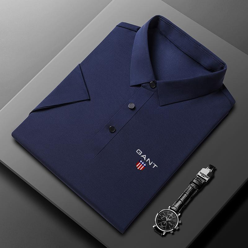 Gant 2025 Zomer Nieuw Borduurwerk Business Vrije Tijd Poloshirt XXL marineblauwe kleur