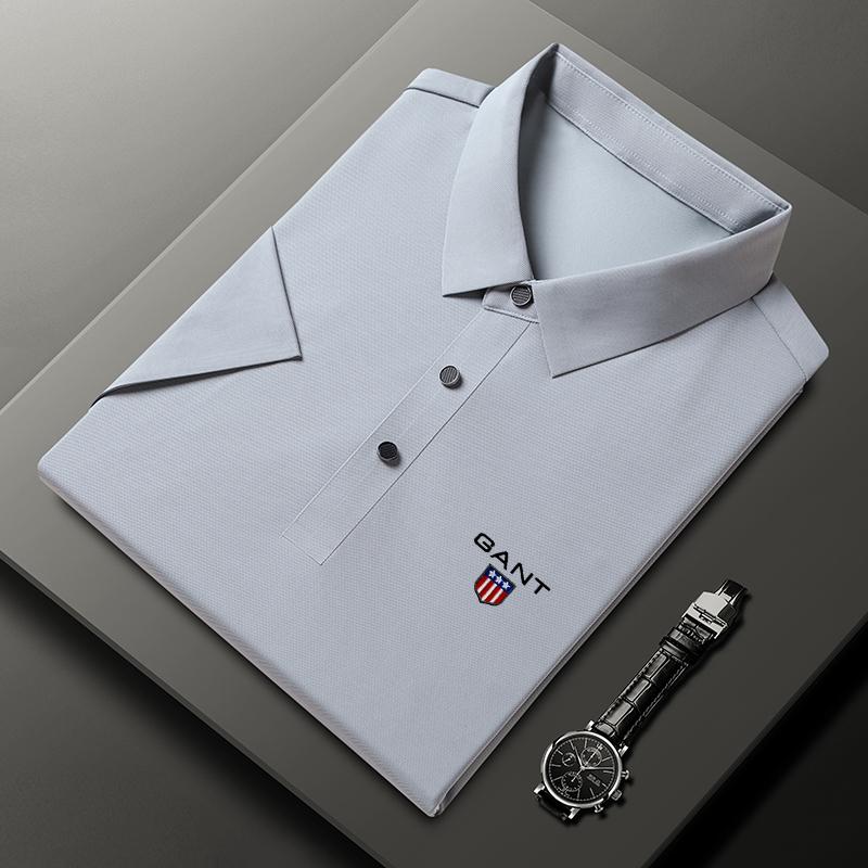 Gant 2025 Zomer Nieuw Borduurwerk Business Vrije Tijd Poloshirt XL zilver