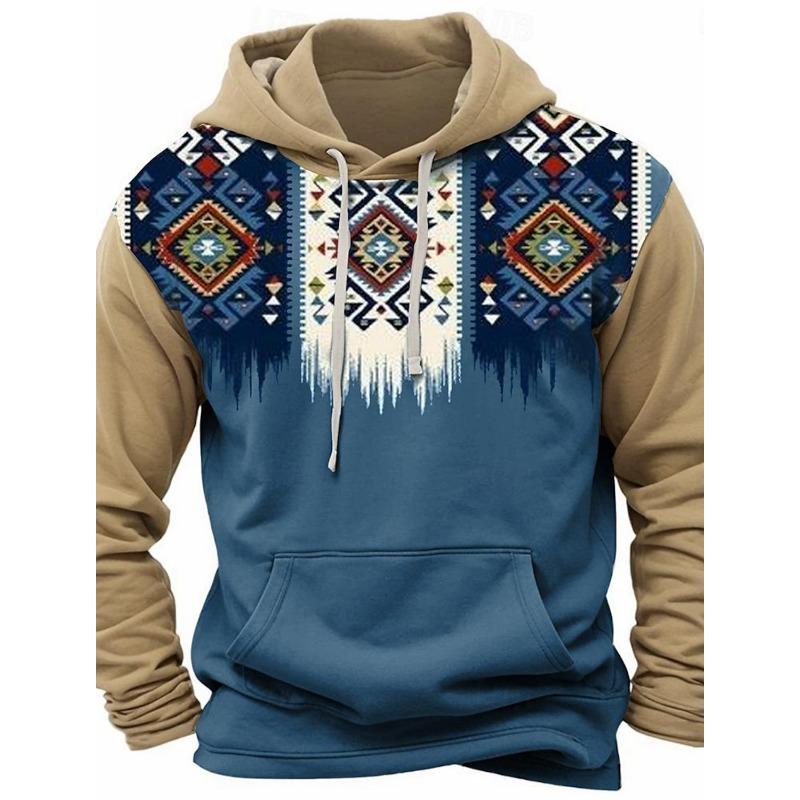 ETST 07 Plaid Print Herenmode Bedrukte Hoodie Blauw Bruin Ronde Hals Herfst en Winter Designer Hoodie Casual Mode Sweatshirt 3XL
