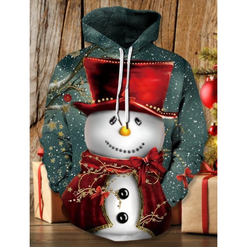 ETST 07 Kerstman Herenmode 3D Print Hoodie Vakantie Streetwear Kerst Hoodies Capuchon Voorzak Designer Hoodie Sweatshirt 3XL