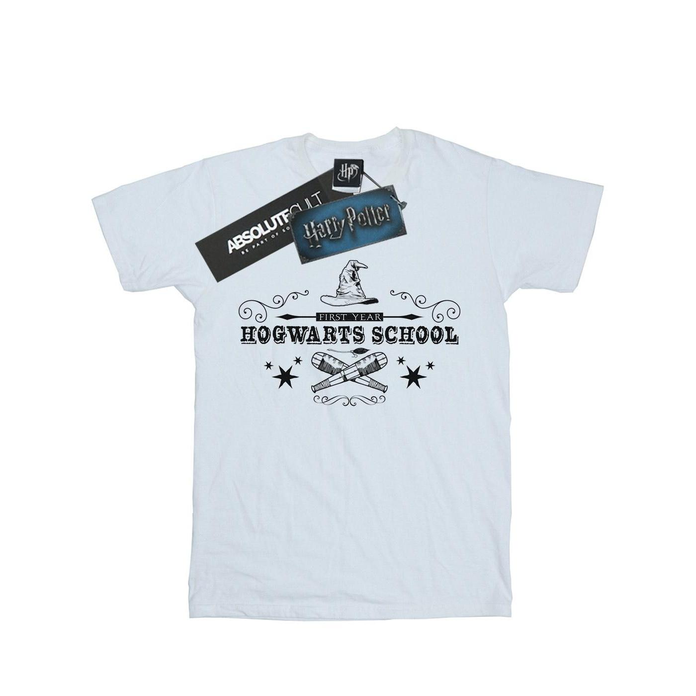 Harry Potter meisjes Zweinstein eerste jaar katoenen T-shirt 5-6 Years wit