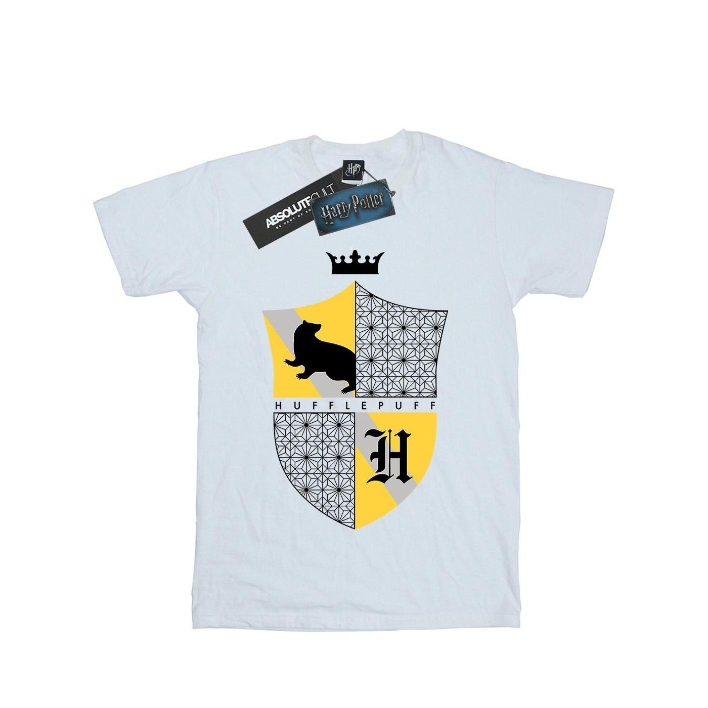 Harry Potter meisjes Huffelpuf schild katoenen T-shirt 9-11 Years wit