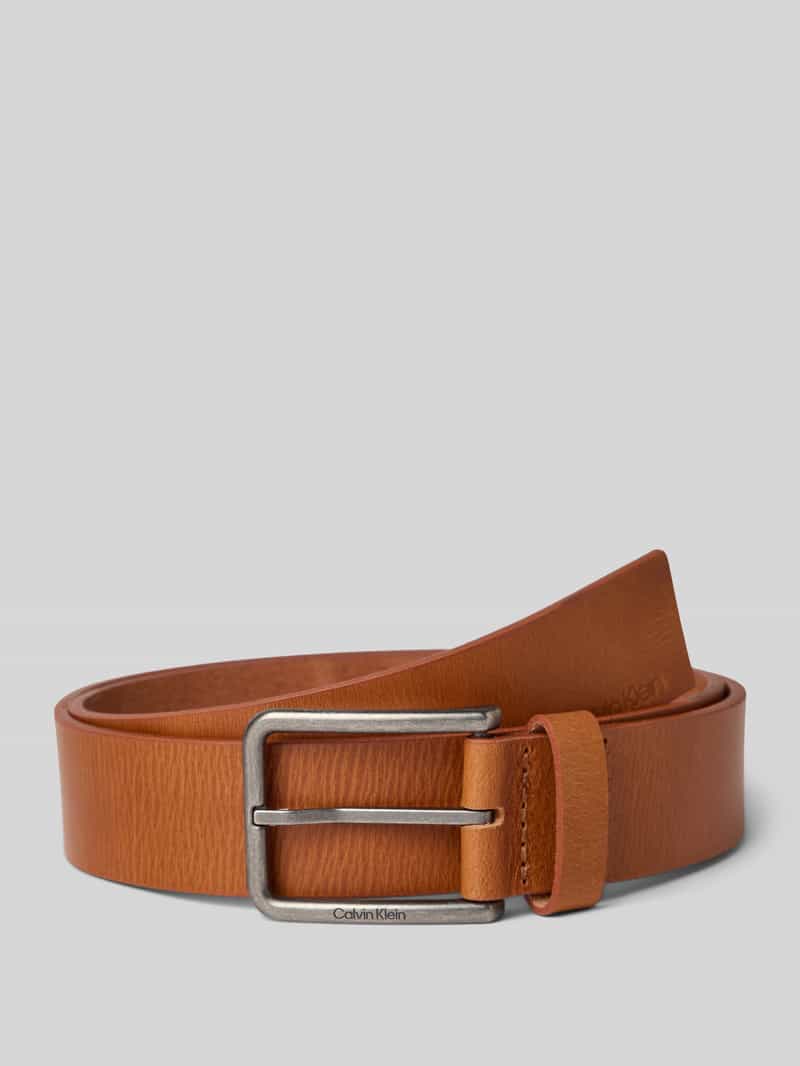 Calvin Klein Leren riem WARMTH BUCKLE 35MM