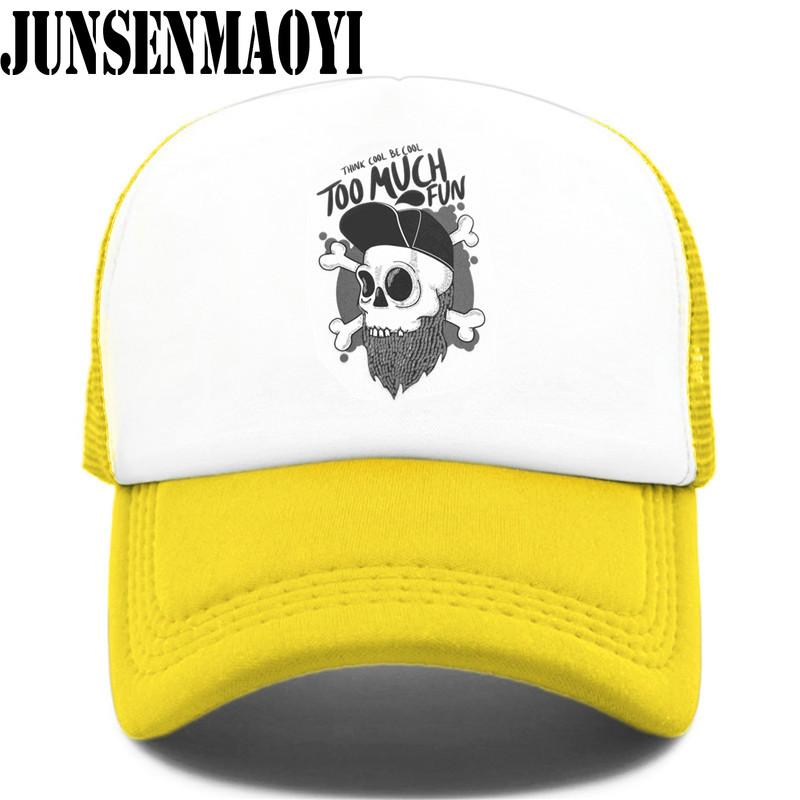 CASUAL LOOK Volwassen Kinderen Kid Hiphop Trucker Cap Jeugd Grappig Skelet RUDE Cap Hip Hop Hiphop Straat Cultuur Cap Cool Schedels Zomer Mesh Cap Kid 52to55cm Head