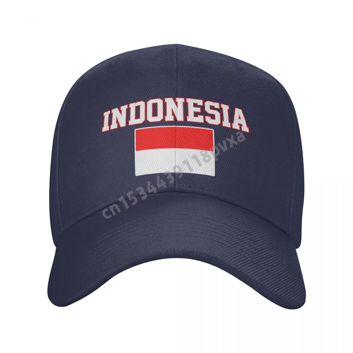 ALLRICK Baseball Cap Indonesië Vlag Indonesische Fans Landkaart Wild Zonnescherm Piek Verstelbare Outdoor Caps voor Unisex WoUnisex One Size