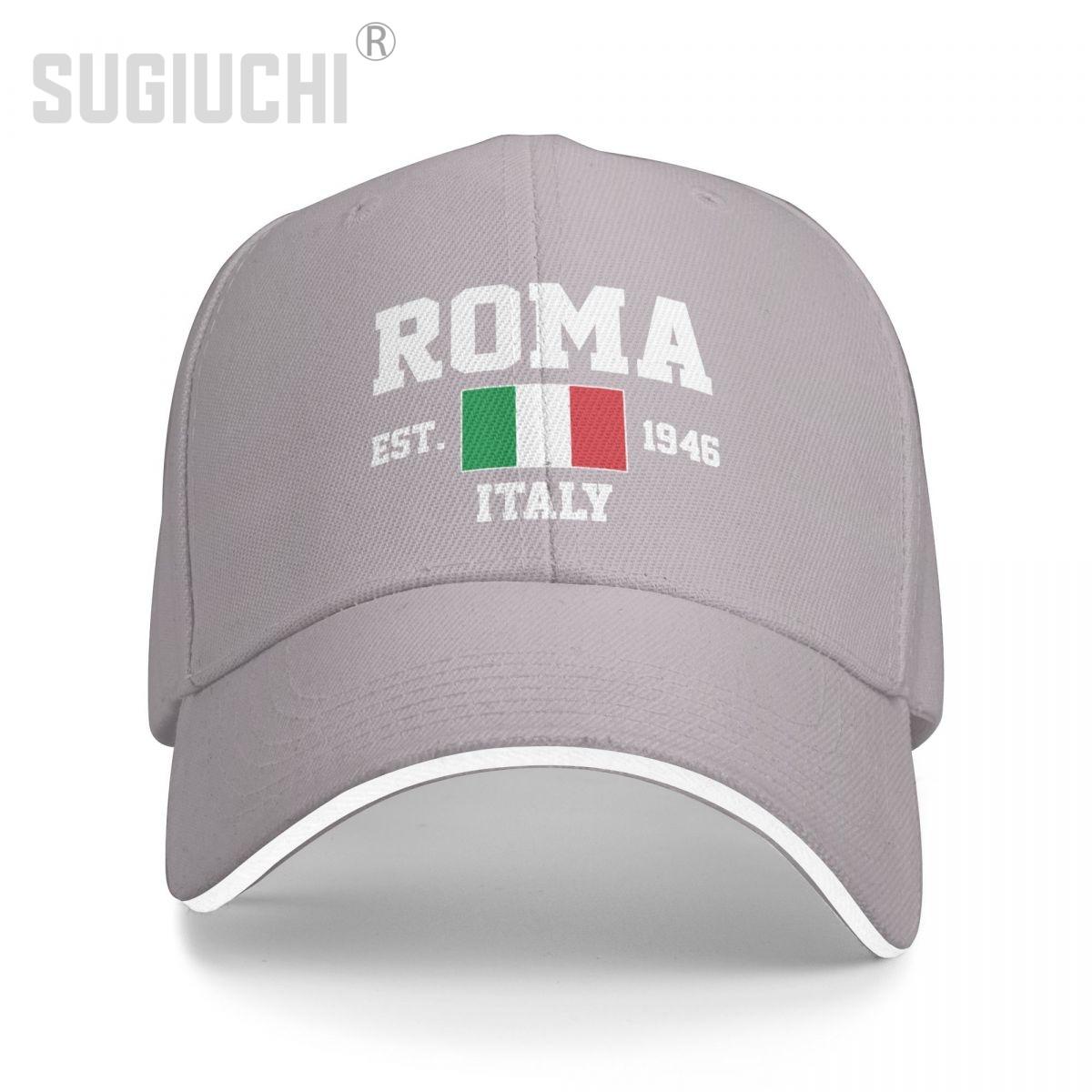 ALLRICK Baseball Cap Italië EST.1946 Roma Capital Unisex WoUnisex Unisex Hip Hop Sandwich Caps Snapback Golf Hat Vissen One Size