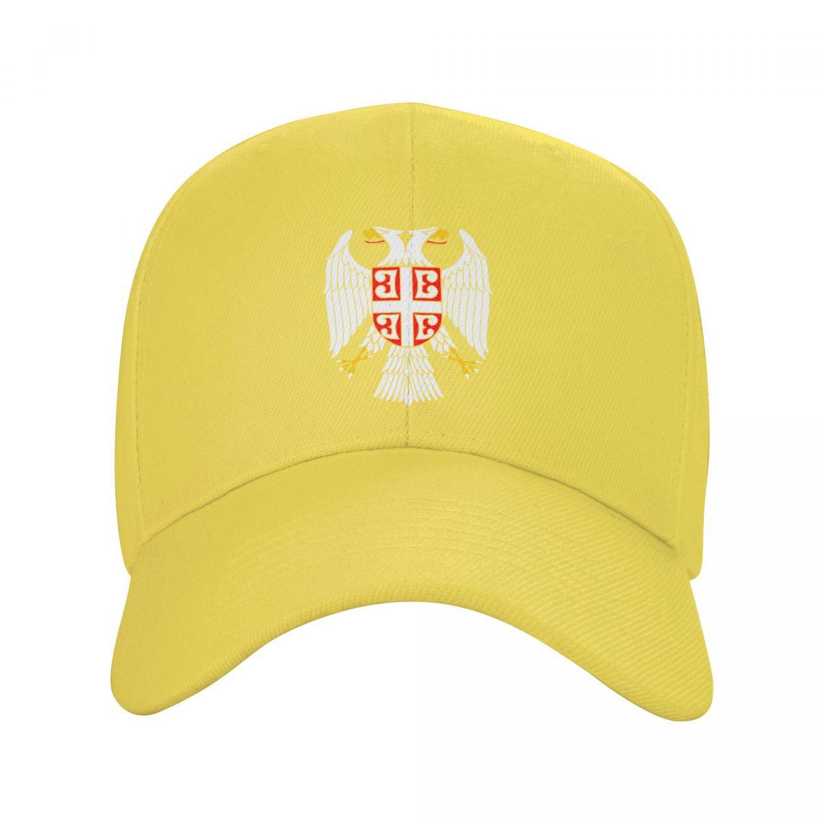 CAUSALXI Nieuwe Servische adelaar wapenschild honkbalpet dames unisex ademende Servische vlag dad hat outdoor snapback caps Adjustable Cap