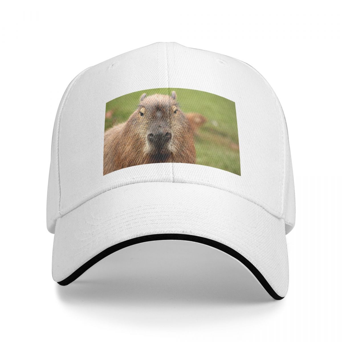 CAUSALXI Nieuw portret van een nogal knappe capibara Cap Baseball Cap Mode strandhoed voor meisjes Unisex's