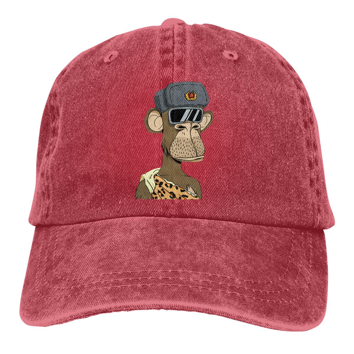 Colorbobble CAP Pure Color Dad Hats Bored Ape Yacht Club BAYC Ape 6391 Dameshoed Zonneklep Baseballpetten NFT Non Fungible Tokens Pet met klep One Size