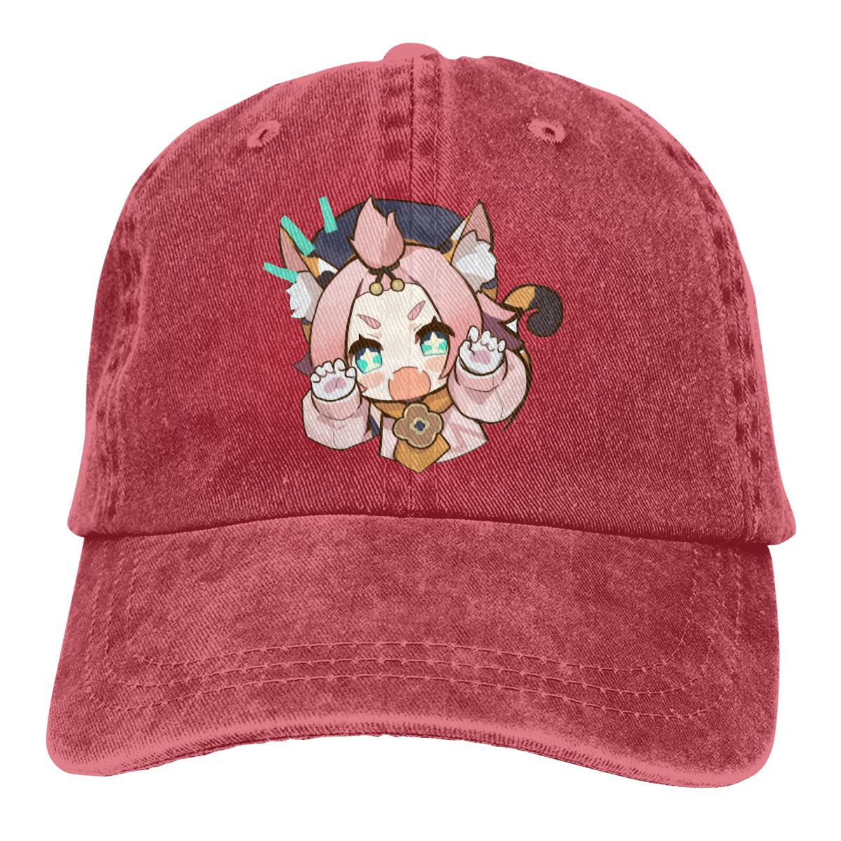 Colorbobble CAP Pure Kleur Papa Hoeden Chibi Diona vrouwen Hoed Zonneklep Baseball Caps Genshin Impact Game Paimon Pet One Size