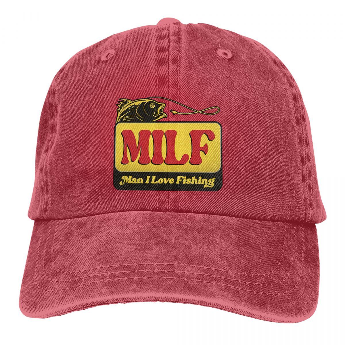 Colorbobble CAP Pure Color Dad Hats MILF Man Ik hou van vissen Dameshoed Zonneklep Baseballpetten Kunst Pet met klep One Size