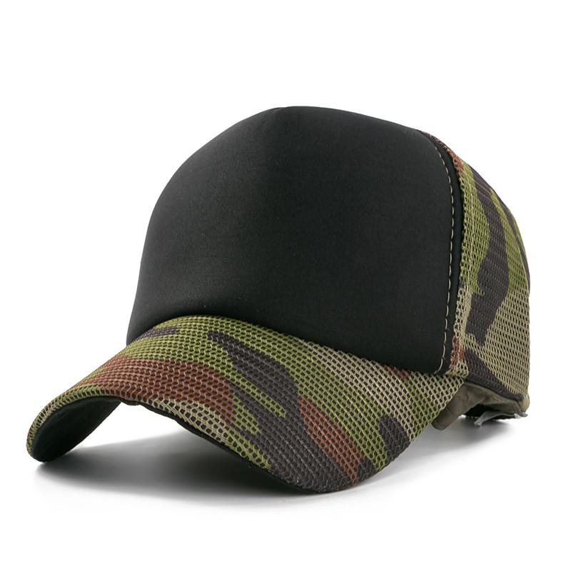 CASUAL LOOK Hoge kwaliteit katoenen leger honkbalpet camouflage mesh hoed pet voor unisex vrouwen composiet materiaal pet casual sport vader hoeden