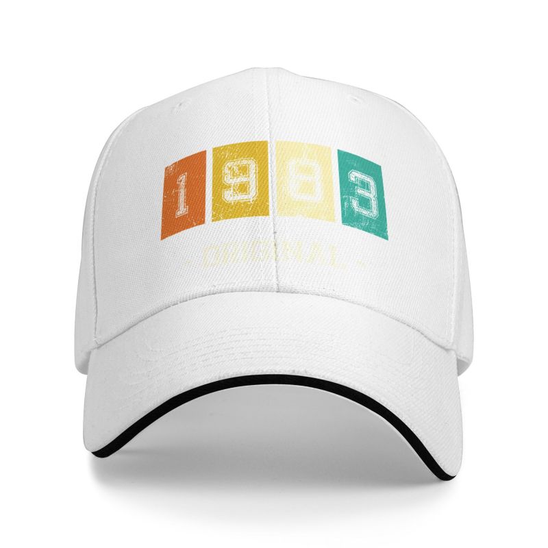 EUROLA Gepersonaliseerde vintage geboren in 1983 geboortejaar baseball cap voor unisex vrouwen ademende papa hoed sport Baseball Cap