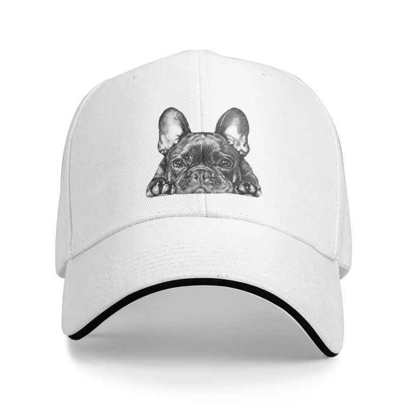 EUROLA Frenchie Hond Franse Bulldog Punk Unisex Baseball Cap Volwassen Verstelbare Dad Hat Vrouwen Unisex Zonbescherming Baseball Cap