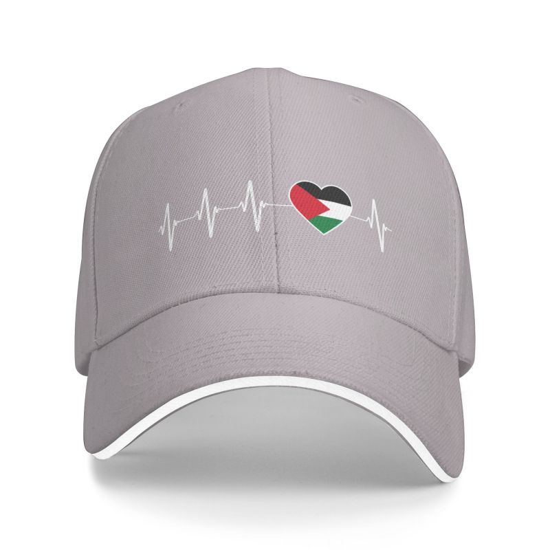 EUROLA Palestijnse hartslag Baseball Cap volwassen I Love Palestina land vlag hart familie verstelbare papa hoed voor unisex vrouwen hiphop Baseball Cap