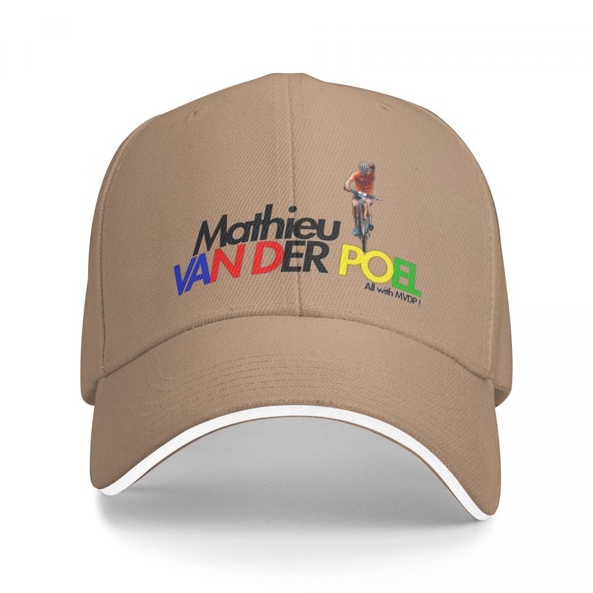 WHITE NOVA Mathieu Van Der Poel Allemaal met MVDP Golfpet Accessoires Stijlvolle zonnepet Unisex-stijl Dagelijks Alle seizoenen Reizen One Size