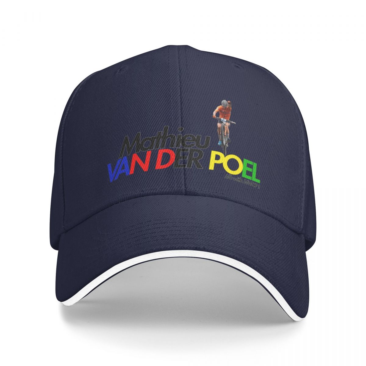 WHITE NOVA Mathieu Van Der Poel Allemaal met MVDP Golfpet Accessoires Stijlvolle zonnepet Unisex-stijl Dagelijks Alle seizoenen Reizen One Size