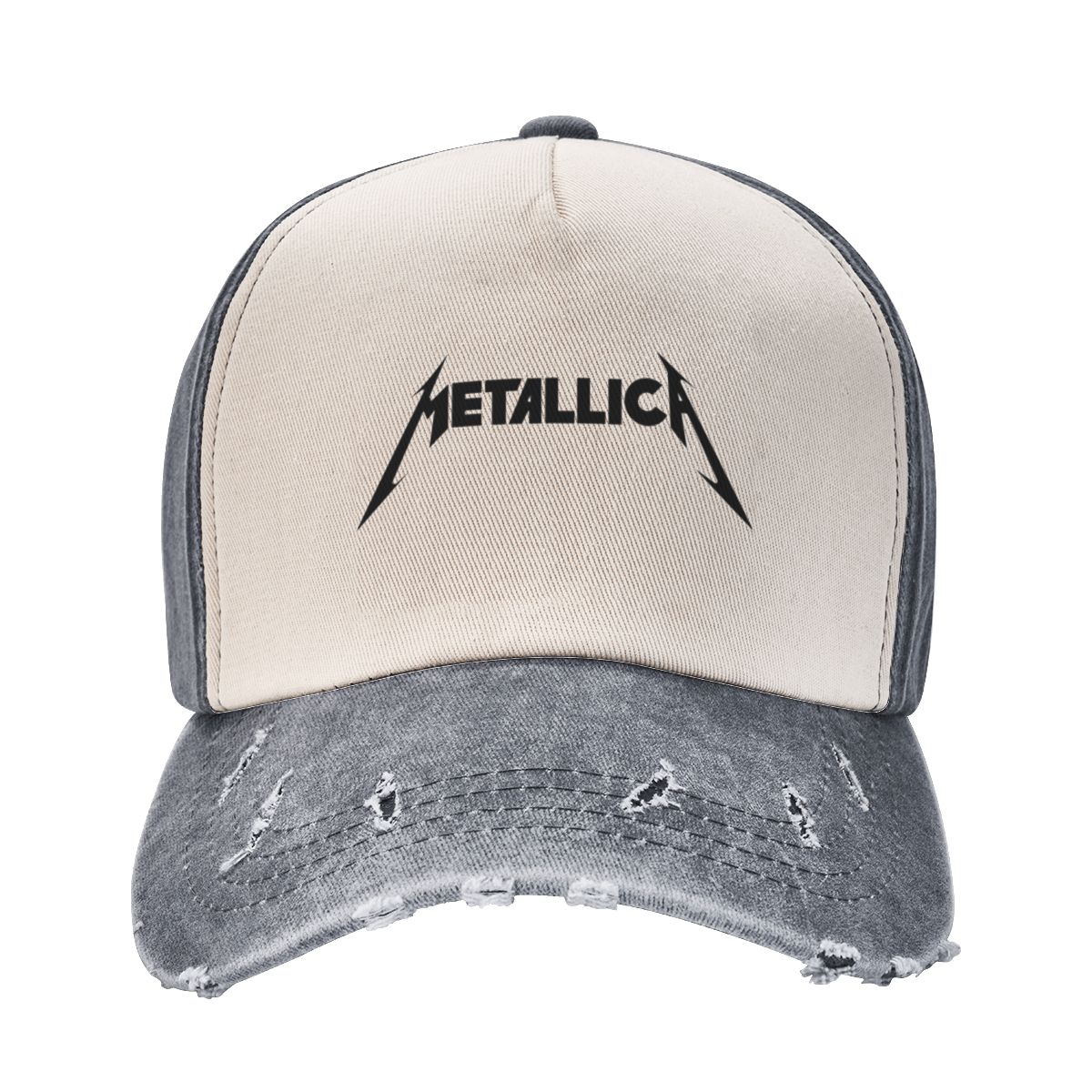 WHITE NOVA Metallicas Baseball Caps Accessoires Casual Distressed Denim Heavy Metal Band Casquette Unisex Outdoor Zomer Caps Hoed One Size